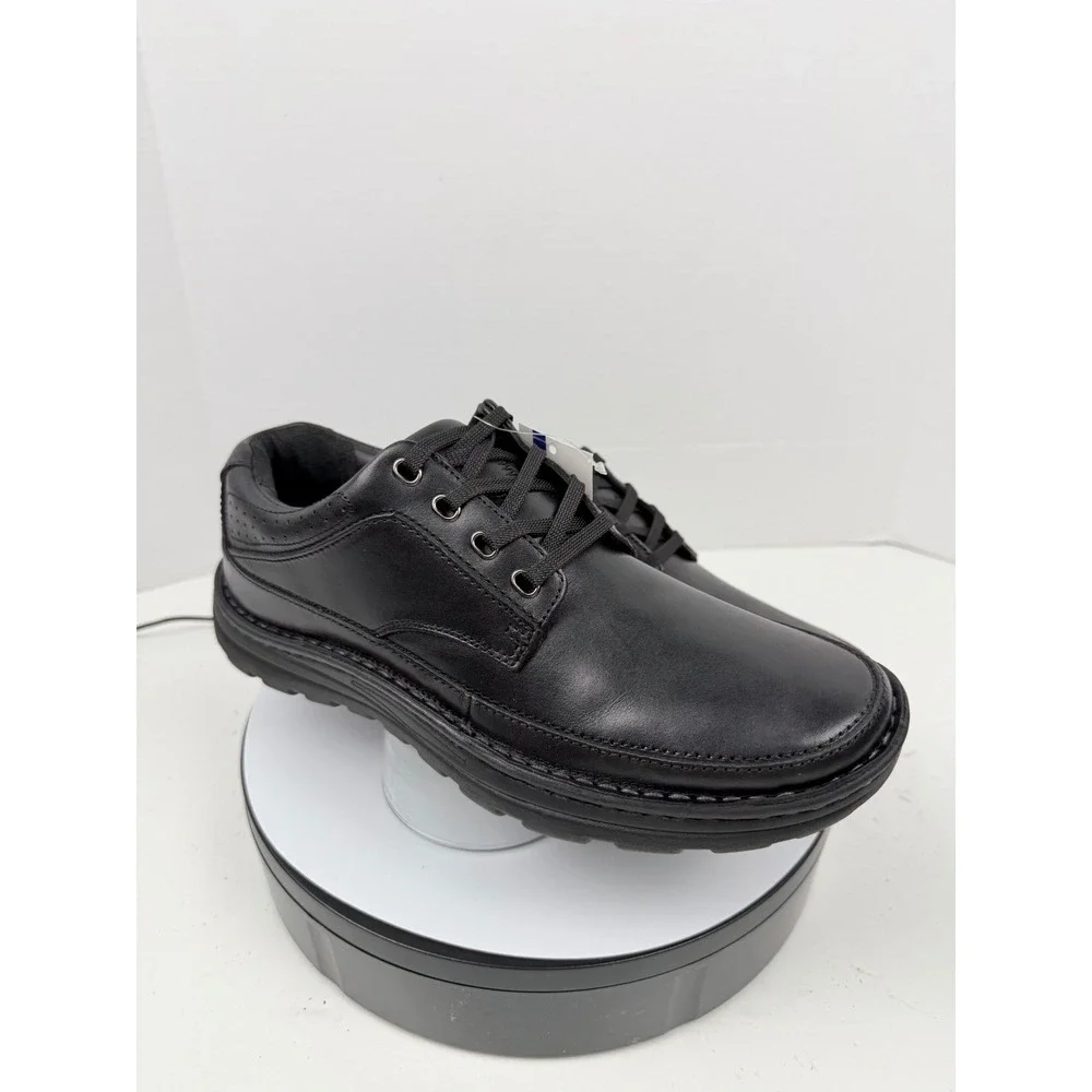Drew Orthopedic Arch Support Men's Black Leather Comfort Oxford Dress Shoes 10 N